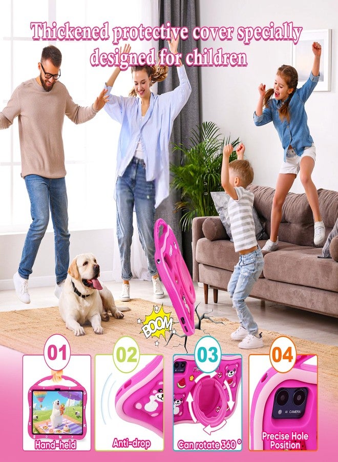 MengDash Kids Tablet, 10.1 inch Tablet for Kids, Educational Learning Toddler Tablet Android 14, 12GB RAM+64GB ROM Storage, 5G WiFi,for Baby Girl boy 3-10(Red) - Image 5